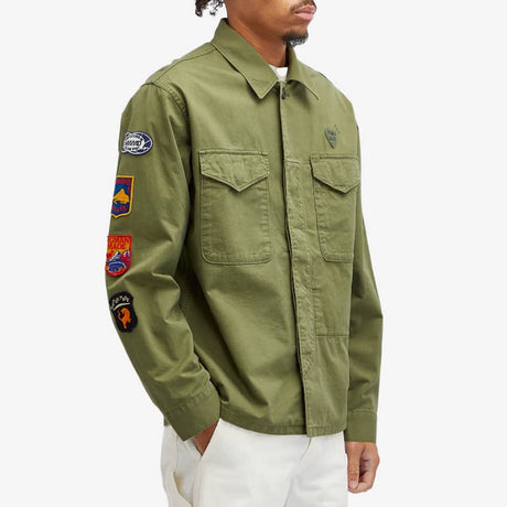 Human Made Patched Military Shirt Olive HUMAN MADE HUMAN MADE - originalfook singapore