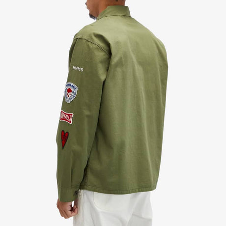 Human Made Patched Military Shirt Olive HUMAN MADE HUMAN MADE - originalfook singapore
