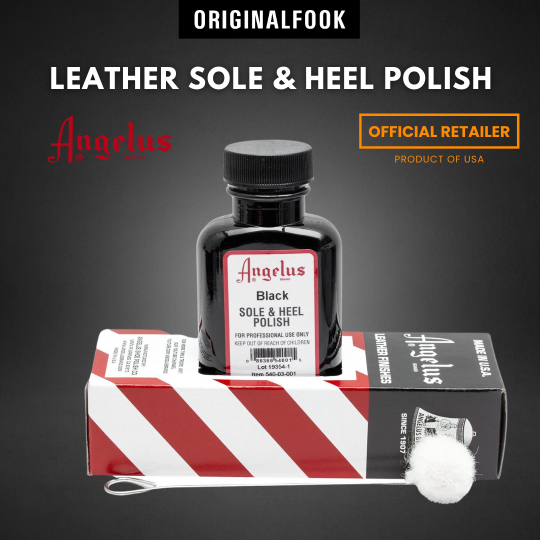 Angelus Sole & Heel Polish Black 3oz ANGELUS ANGELUS - originalfook singapore