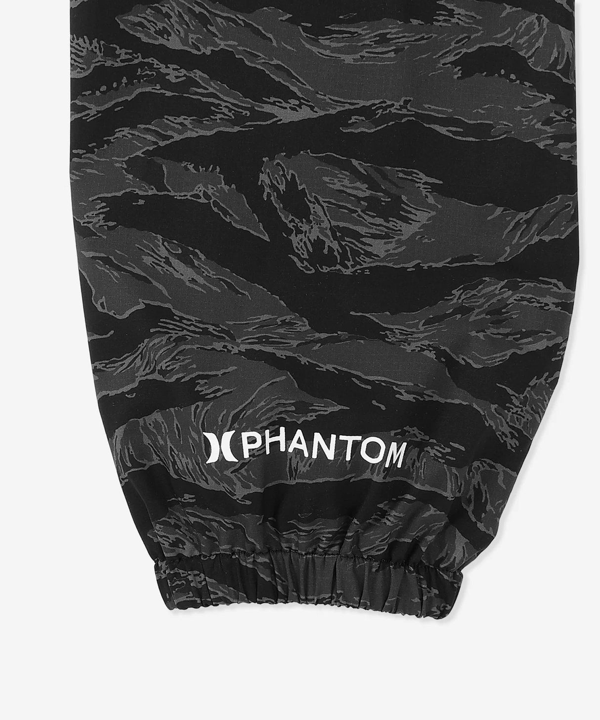 Mastermind Japan Phantom Woven Zip-Up Jacket in black with detailed branding and woven fabric, showcasing a stylish zip closure.