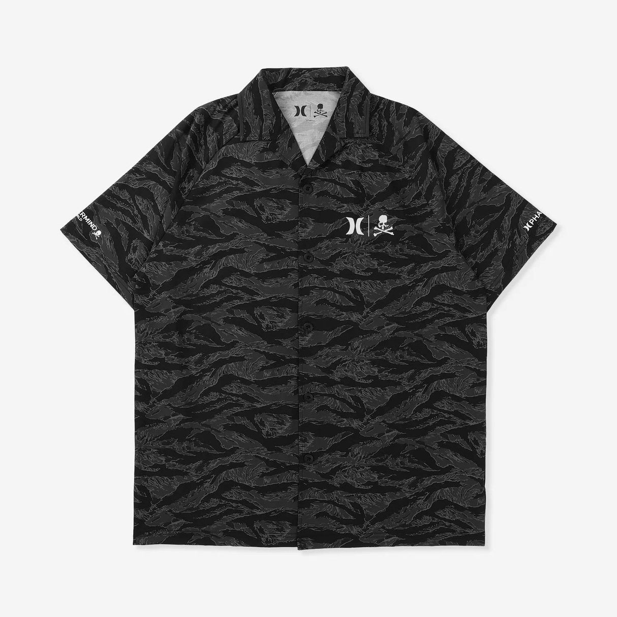 Mastermind Japan Phantom Woven Shirt from Hurley, stylish black accessories with intricate woven fabric details.