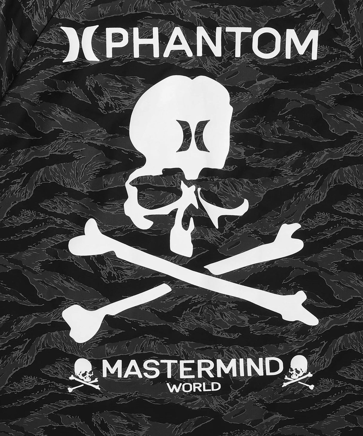 Mastermind Japan Phantom Woven Shirt accessory in black with detailed woven fabric and branding, stylish and high-quality design.