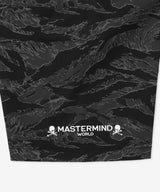 Mastermind Japan Phantom Woven Shirt, casual accessories with black and white woven fabric, featuring intricate design details.
