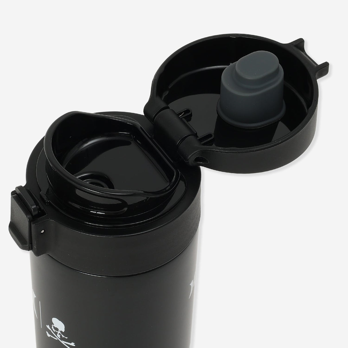 Black Mastermind x Hurley 500ml one-touch thermo water bottle with sleek design and durable accessories.