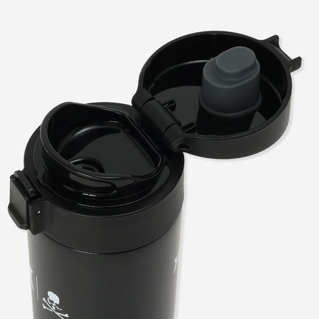 Black Mastermind x Hurley 500ml one-touch thermo water bottle with sleek design and durable accessories.