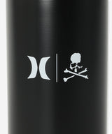 Black Mastermind x Hurley 500ml one-touch thermo water bottle with sleek design and secure lid, perfect for on-the-go hydration.