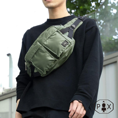 Porter Yoshida Japan PX Tanker Waist Bag Sage Green [376-08333] PORTER JAPAN PORTER JAPAN - originalfook singapore