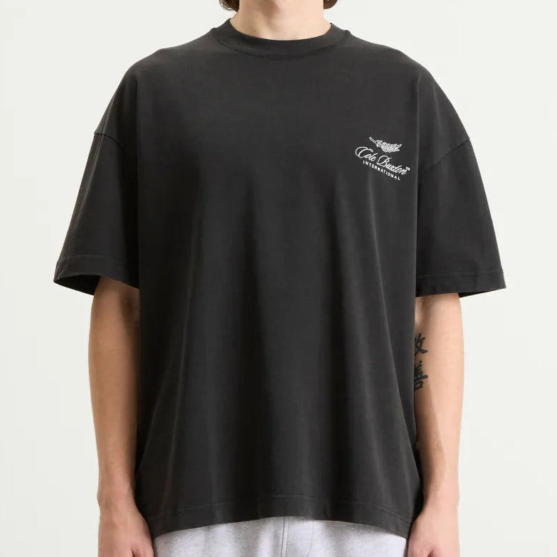 Cole Buxton International Embroidery Logo Tee Vintage Black
