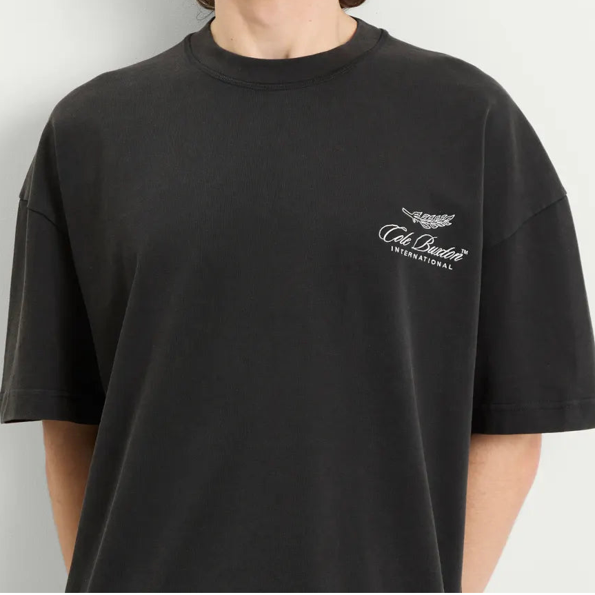 Cole Buxton International Embroidery Logo Tee Vintage Black