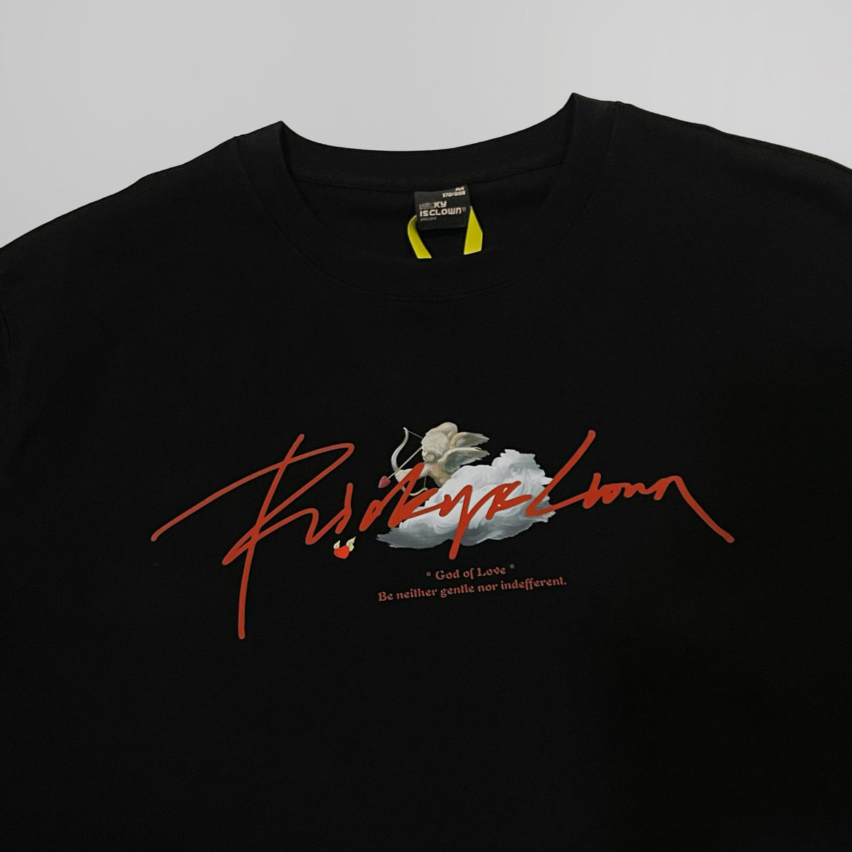 Rickyisclown [RIC] Fallen Angel Smiley Tee Black [R11220328i-J9] RICKYISCLOWN RICKYISCLOWN - originalfook singapore