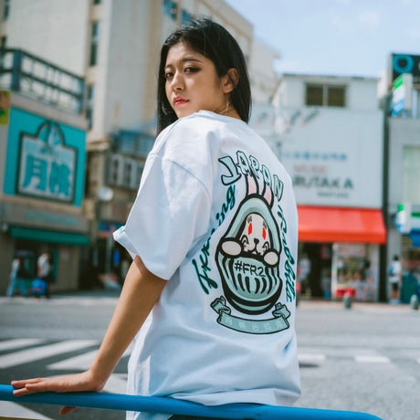 FR2 FR2 Embroidery Daruma Tee White Tiffany (Japan Exclusive)
