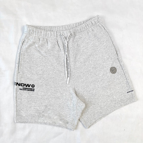 AAPE By Bathing Ape Embroidered Badge Sweat Shorts Light Grey [6952]