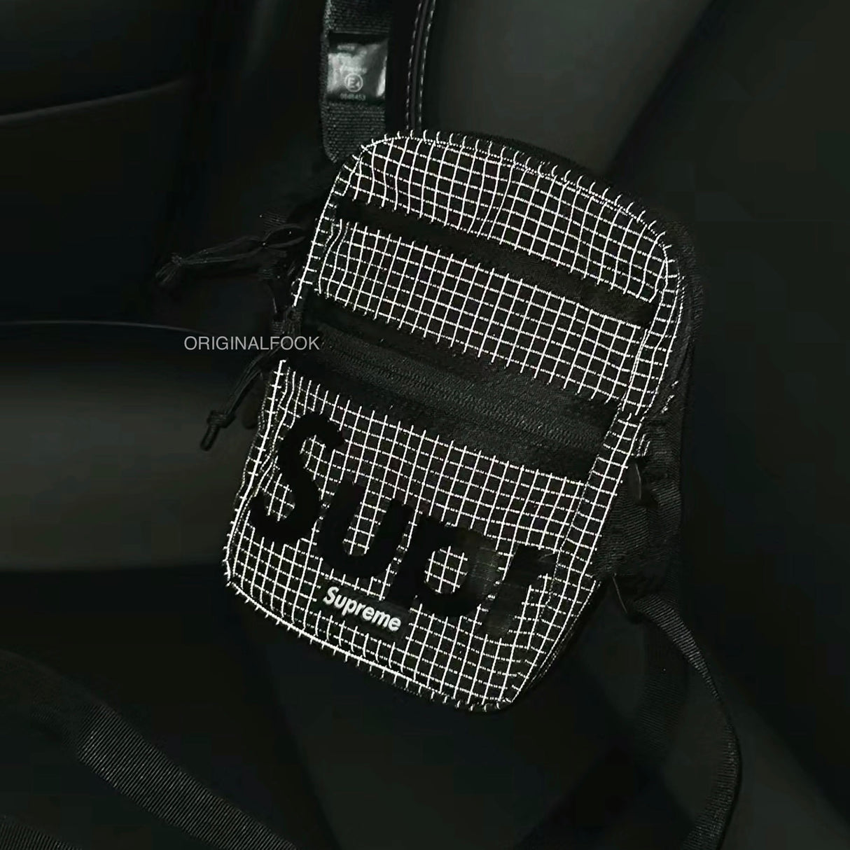 Supreme Reflective Shoulder Bag Black supreme supreme - originalfook singapore