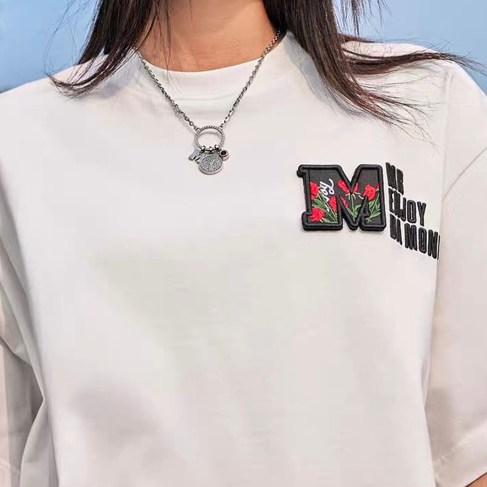 MEDM Replaceable Velcro Patch Tee White
