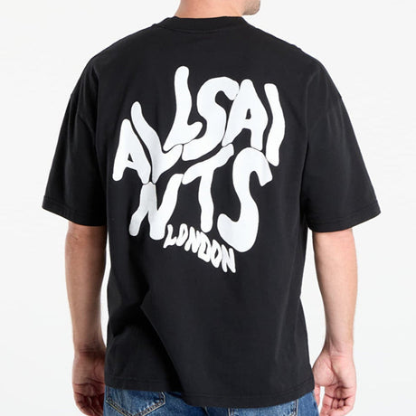 AllSaints Orlando Logo Tee Black - ORIGINALFOOK