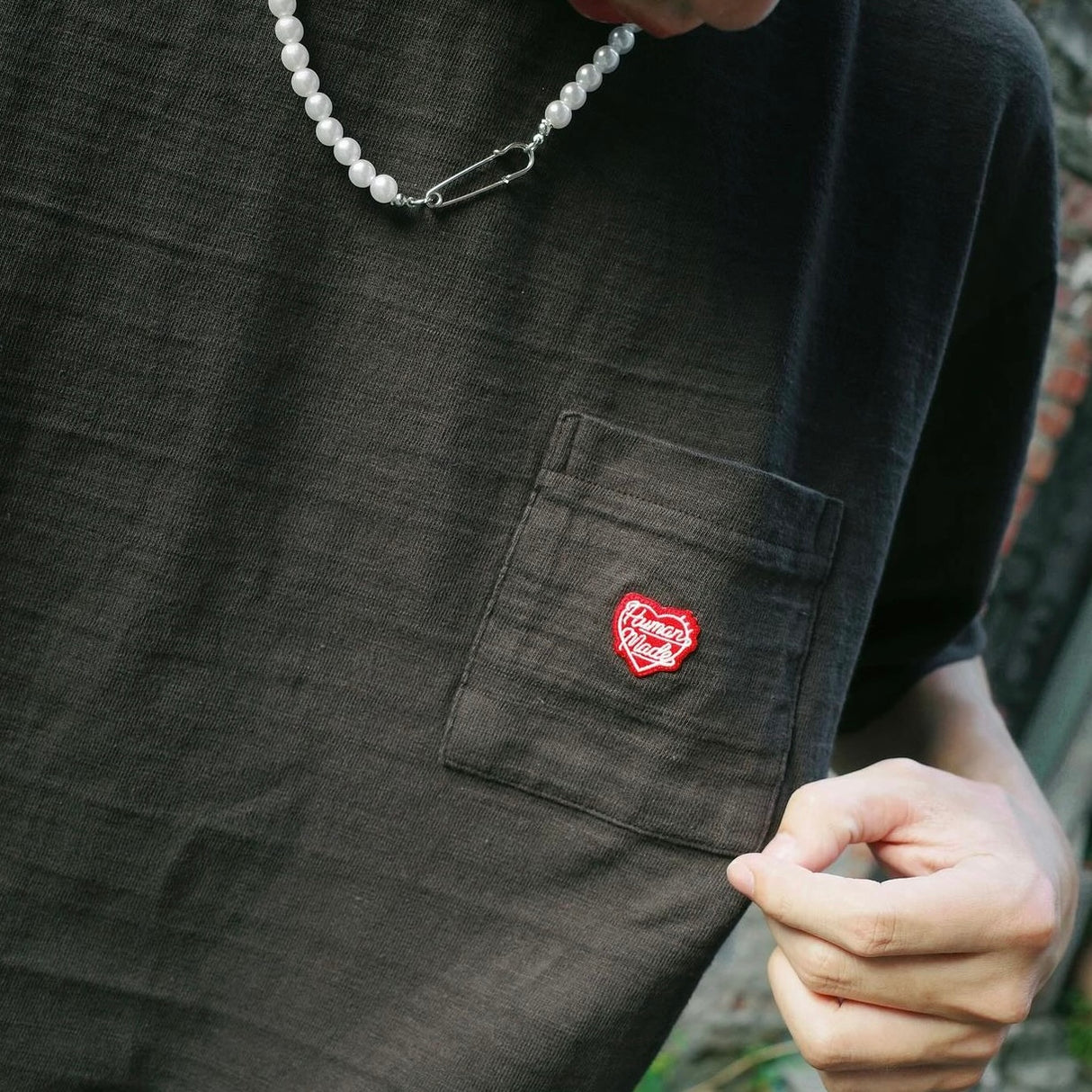 Human Made Heart Pocket Tee Black HUMAN MADE HUMAN MADE - originalfook singapore
