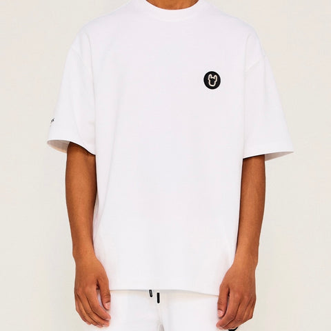 LifeWork Round Patch Logo Tee White