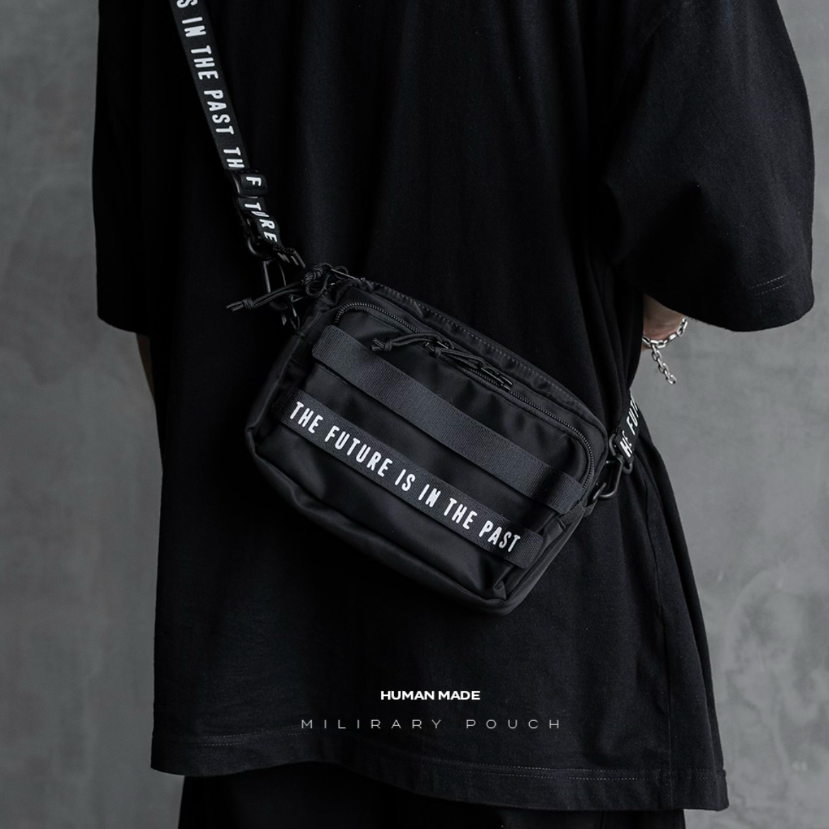 Human Made Military Sling Bag Black