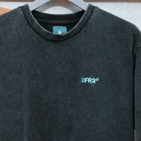 FR2 Embroidery Paisley Tee Washed Black Tiffany (Japan Exclusive)