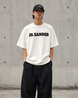 Jil Sander Signature Logo Tee Porcelain