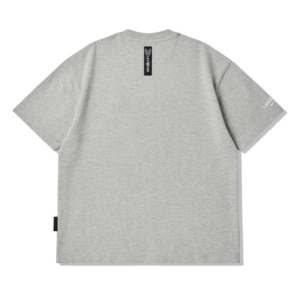 LifeWork Korea Round Patch Logo Tee Grey LifeWork LifeWork - originalfook singapore