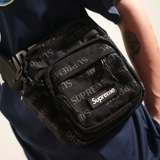 Supreme Reflective Monogram Logo Shoulder Bag Black