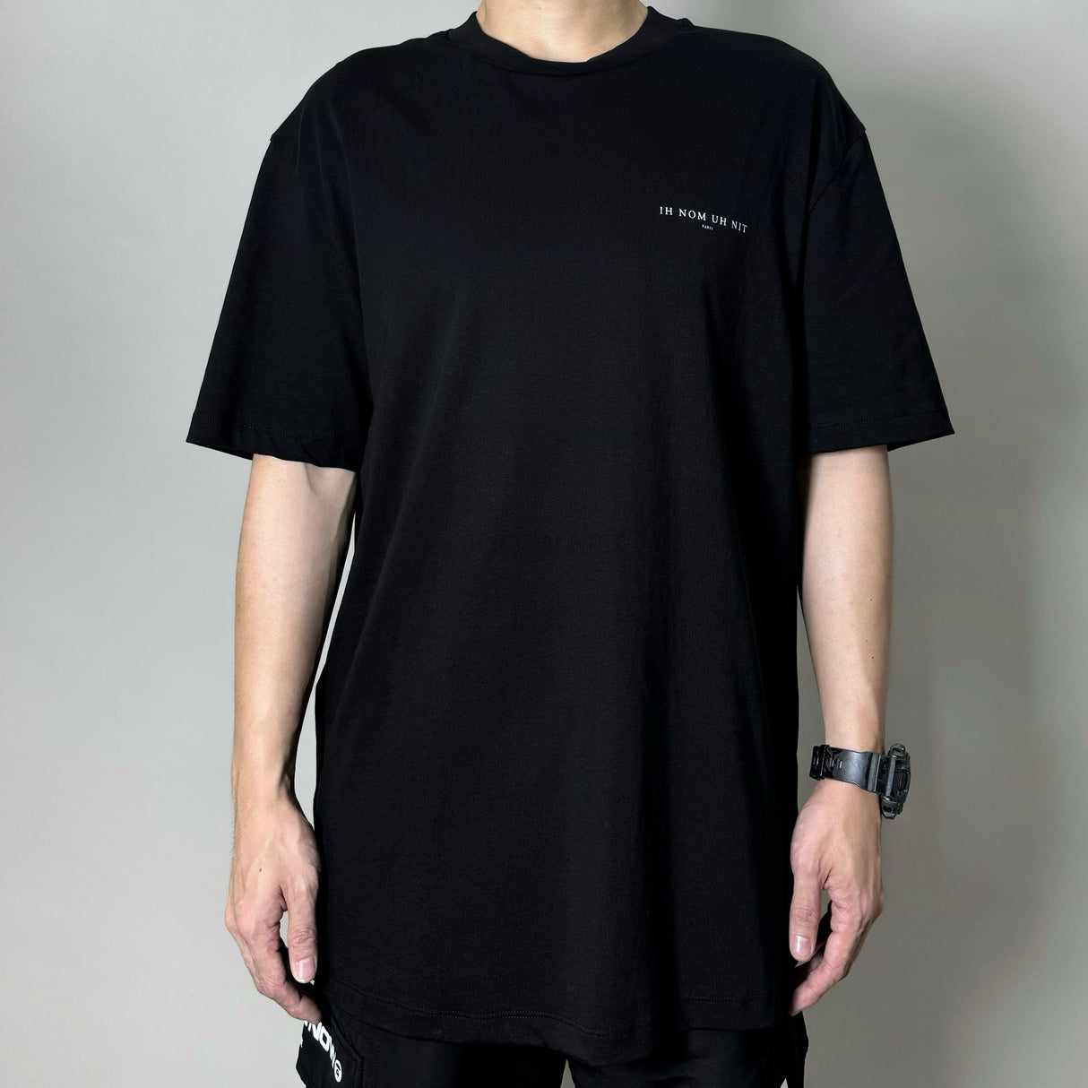 Ih Nom Uh Nit Mask Authentic Back Print Tee Black NUS23231 (Made In Italy) IH NOM UH NIT IH NOM UH NIT - originalfook singapore