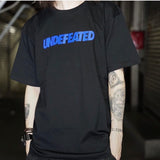 Undefeated Blue Logo Tee Black undefeated undefeated - originalfook singapore