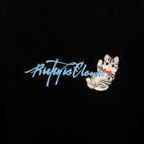 Rickyisclown [RIC] Hanging Cat Smiley Tee Black [R17230418F-F8] RICKYISCLOWN RICKYISCLOWN - originalfook singapore