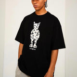 LifeWork Korea Monogram Mascot Patch Embroidered Tee Black LifeWork LifeWork - originalfook singapore