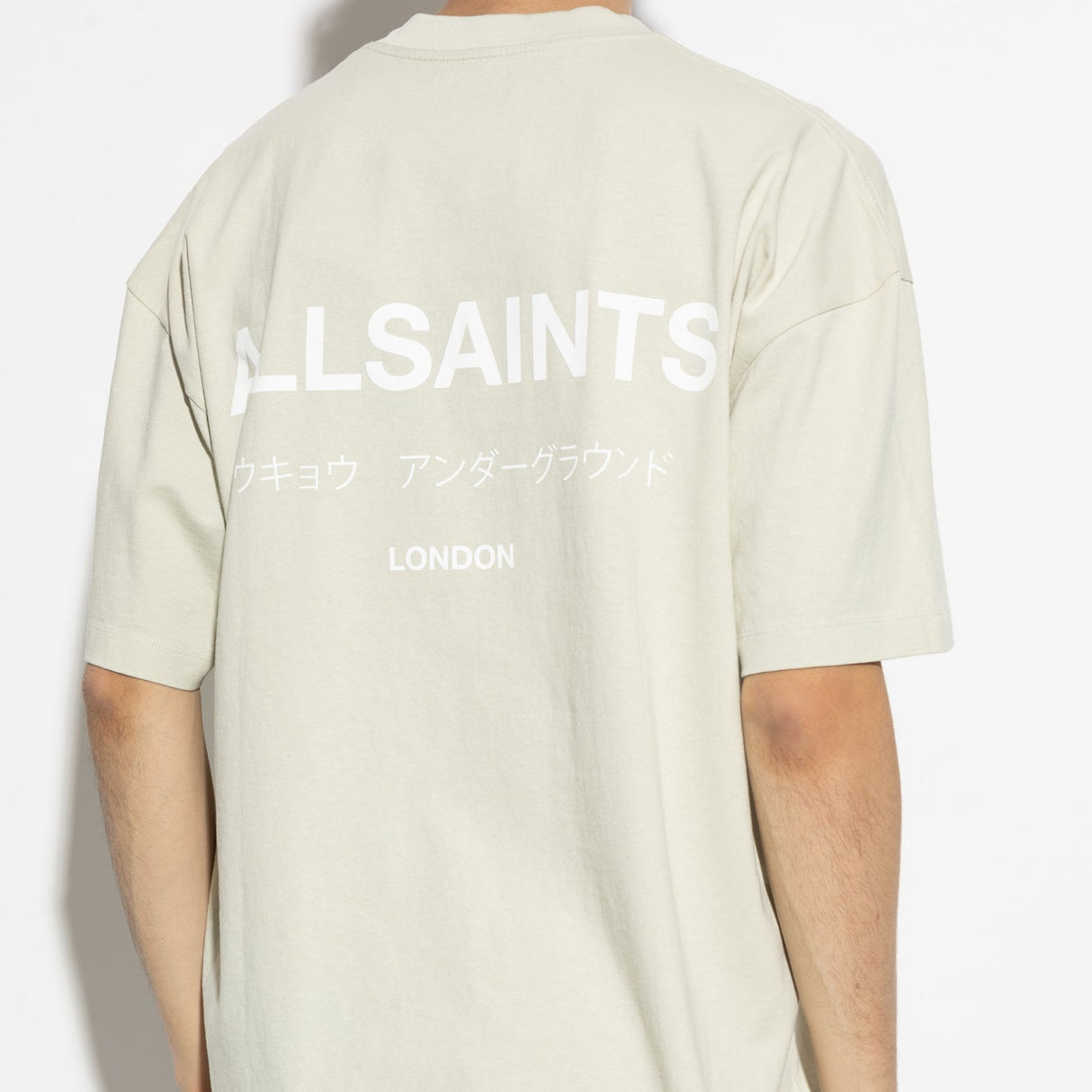 Allsaints Underground Logo Tee Slate Green