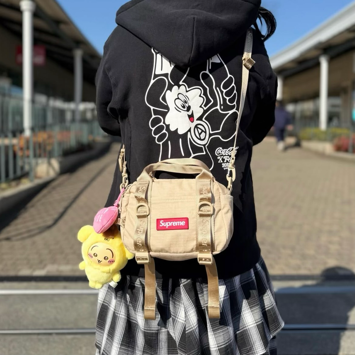 Supreme Box Logo Mini Duffle Bag Tan - ORIGINALFOOK