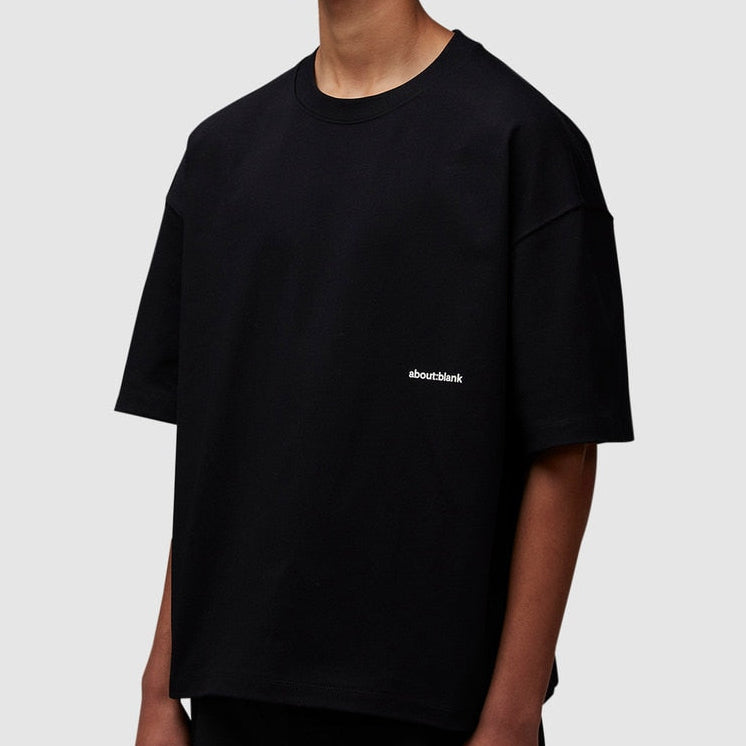About:Blank Box Logo Tee Black - ORIGINALFOOK