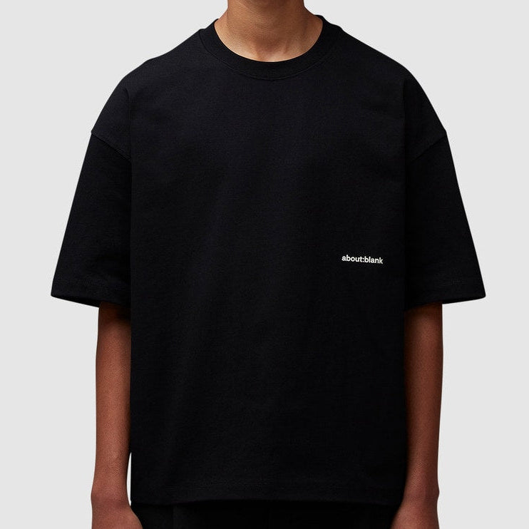 About:Blank Box Logo Tee Black - ORIGINALFOOK