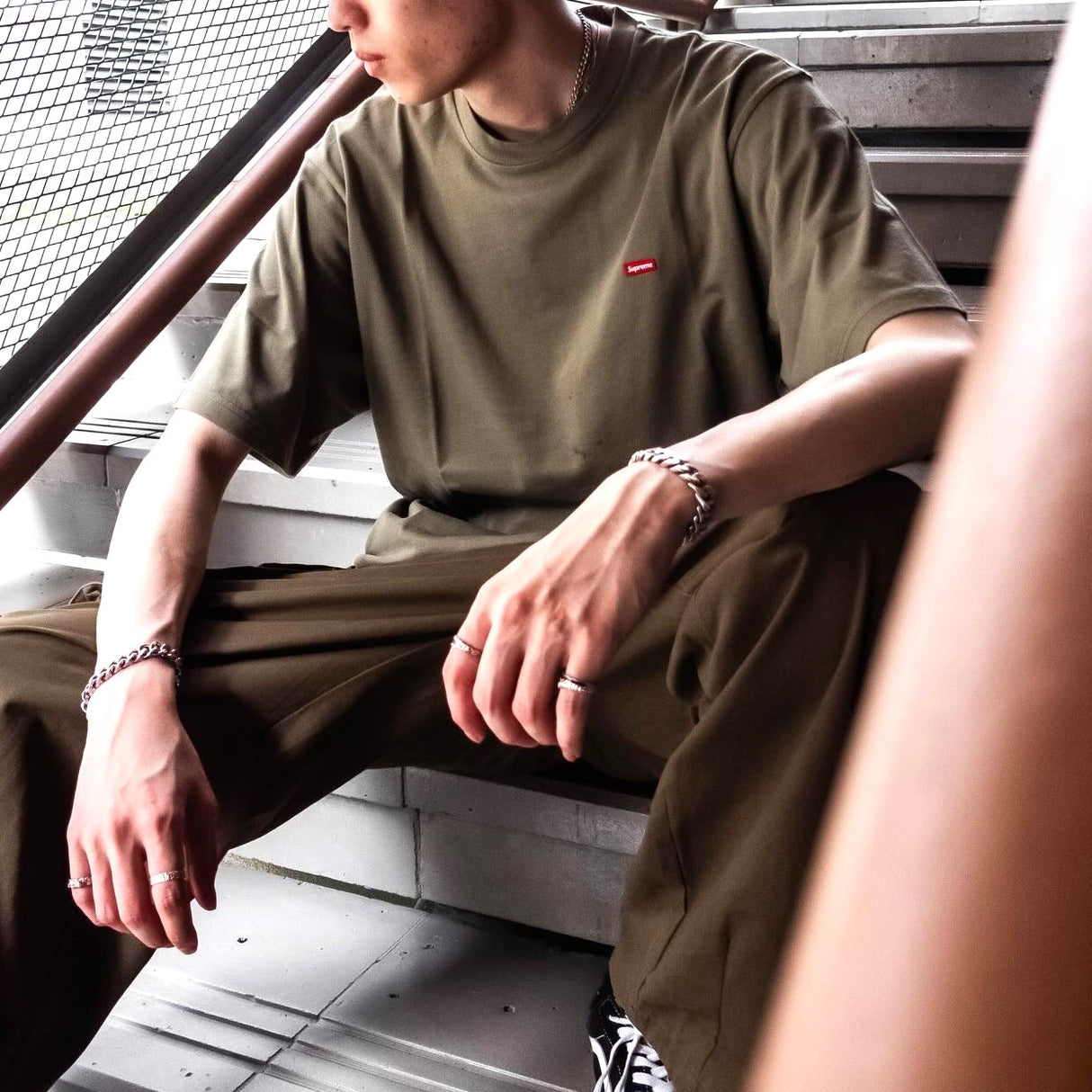 Supreme Small Box Logo Tee Olive