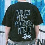 Stussy Built In USA Tee Black STUSSY STUSSY - originalfook singapore