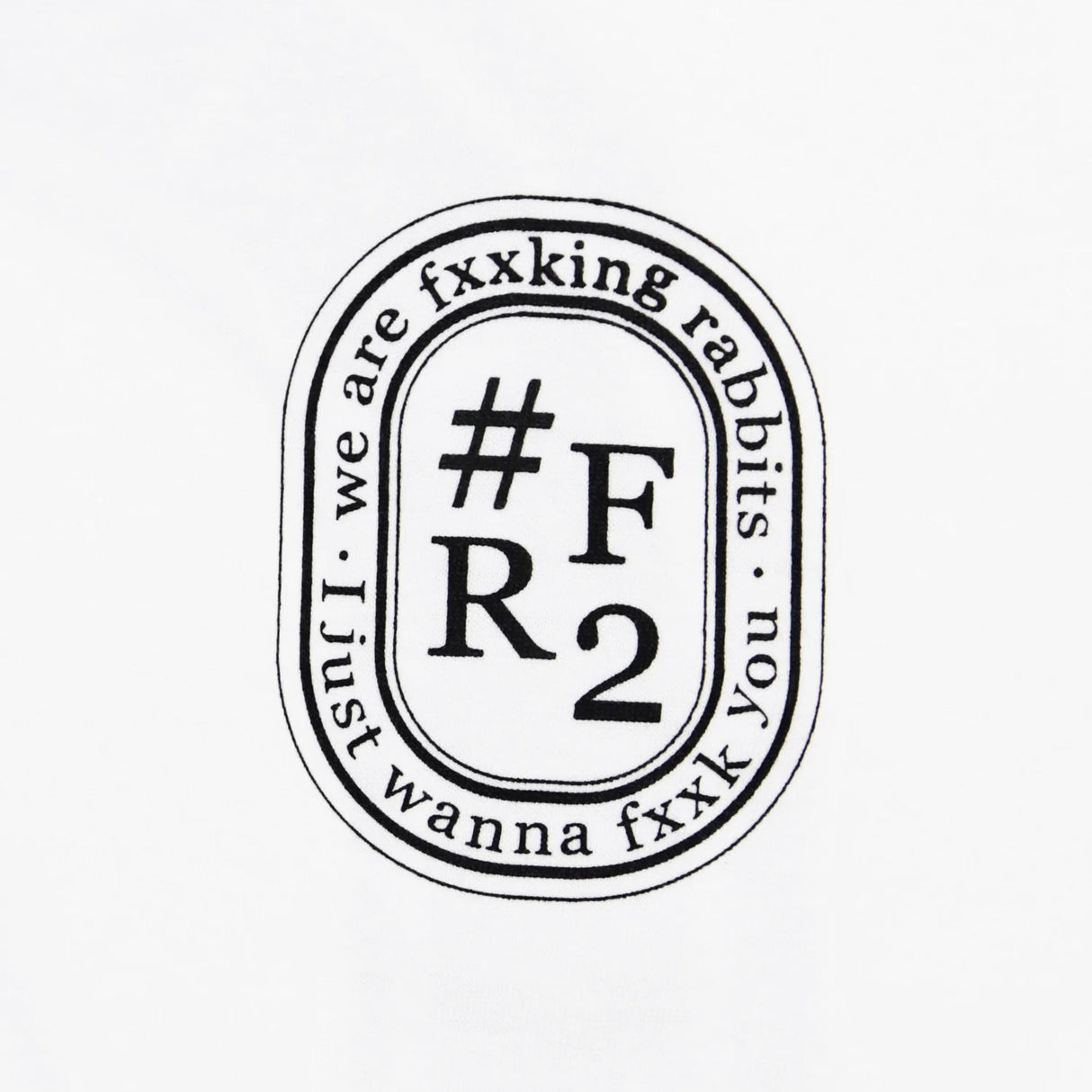 FR2 Fxxking Rabbits Oval Logo Tee White #FR2 #FR2 - originalfook singapore