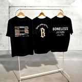 Boneless Coordinate Tee Black - ORIGINALFOOK