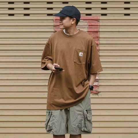 Carhartt K87 Oversized Pocket Tee Maroon