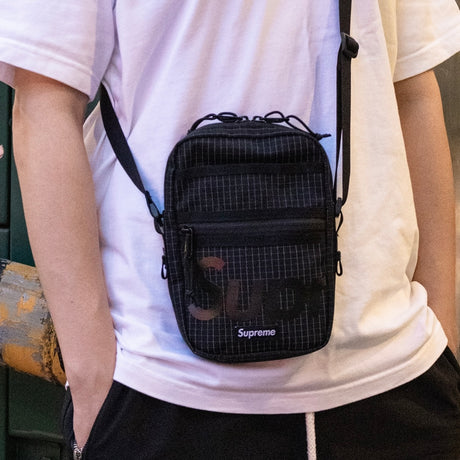 Supreme Reflective Shoulder Bag Black supreme supreme - originalfook singapore