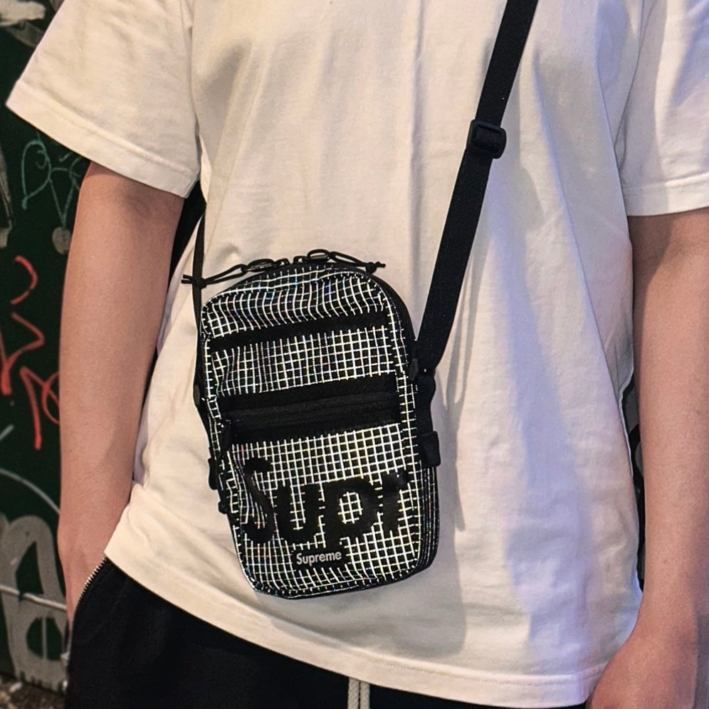 Supreme Reflective Shoulder Bag Black supreme supreme - originalfook singapore