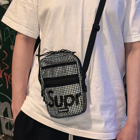 Supreme Reflective Shoulder Bag Black supreme supreme - originalfook singapore