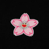 Takashi Murakami Embroidered Patch Sakura Flower Tee Black TAKASHI MURAKAMI TAKASHI MURAKAMI - originalfook singapore