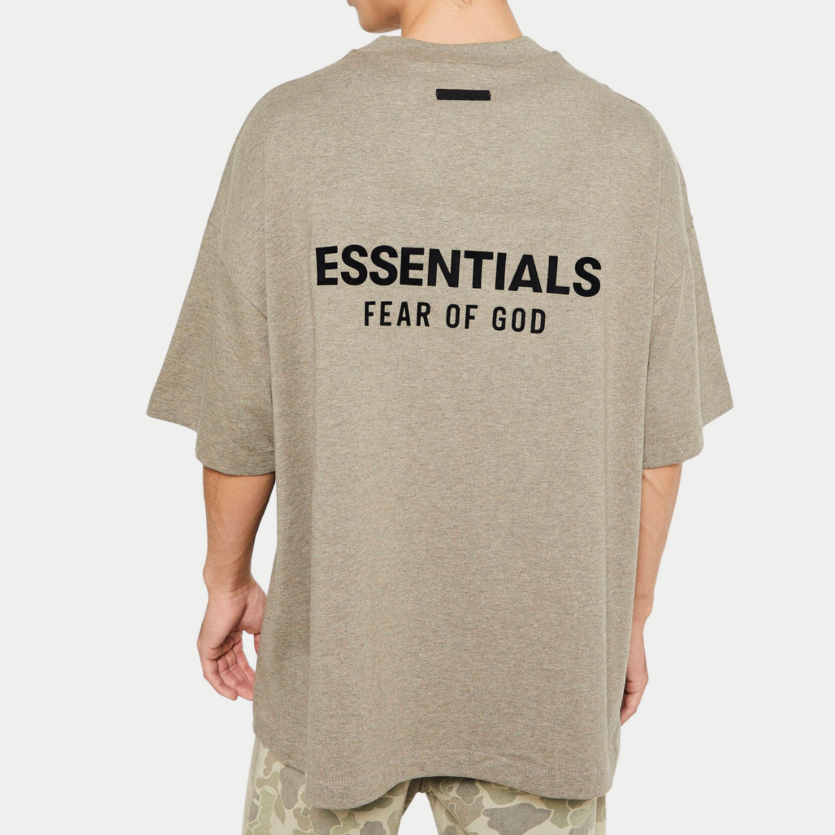 Fear of God Essentials Signature Logo Drop Shoulder Tee Dark Fear of God Essentials Signature Logo Drop Shoulder Tee Dark