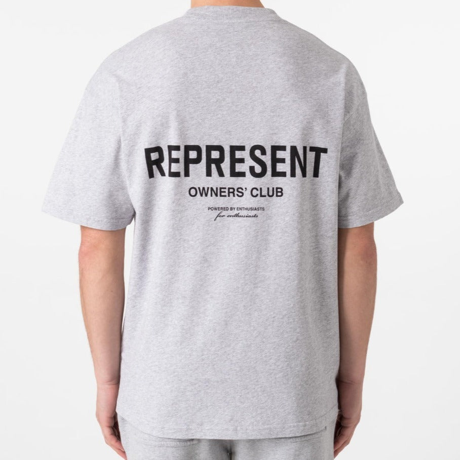 Represent Owners Club Logo Tee Ash Grey REPRESENT REPRESENT - originalfook singapore