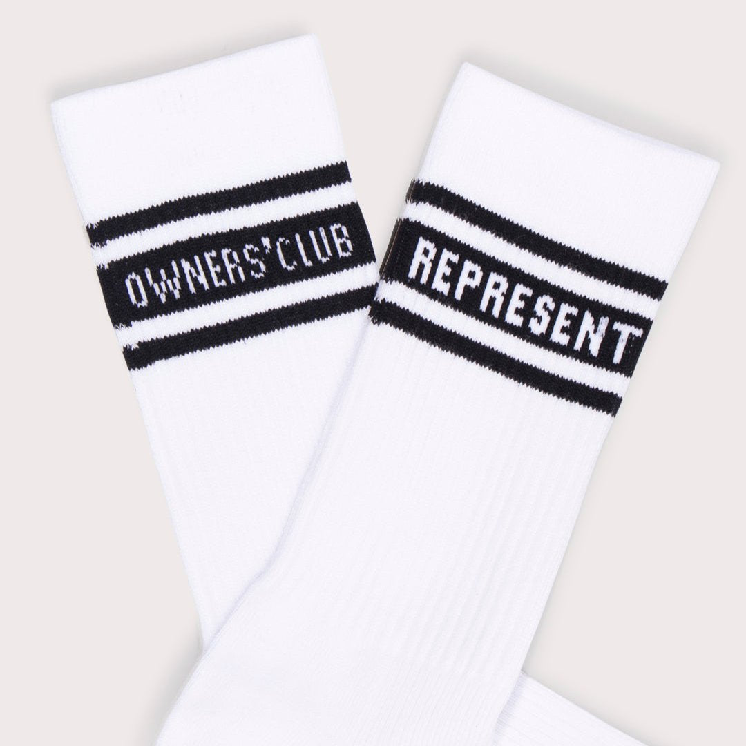 Represent Owners Club Socks White REPRESENT REPRESENT - originalfook singapore