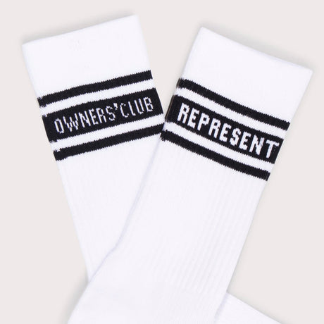 Represent Owners Club Socks White REPRESENT REPRESENT - originalfook singapore