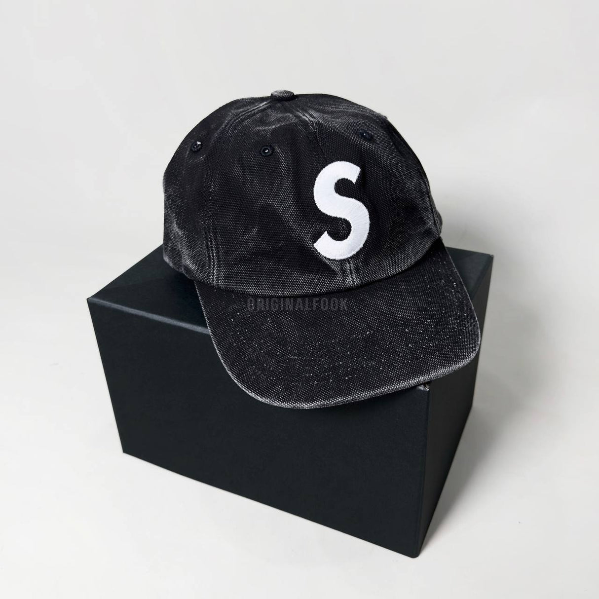 Supreme Pigment S Logo 6-Panel Cap Black SUPREME SUPREME - originalfook singapore