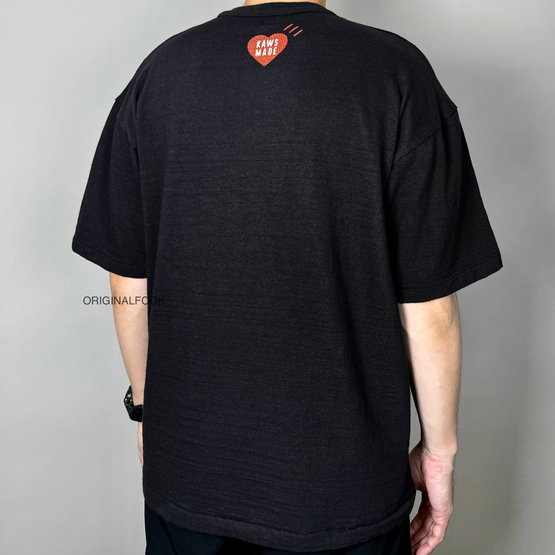 KAWS x Human Made #7 Tee Black | Hype Clothinga
