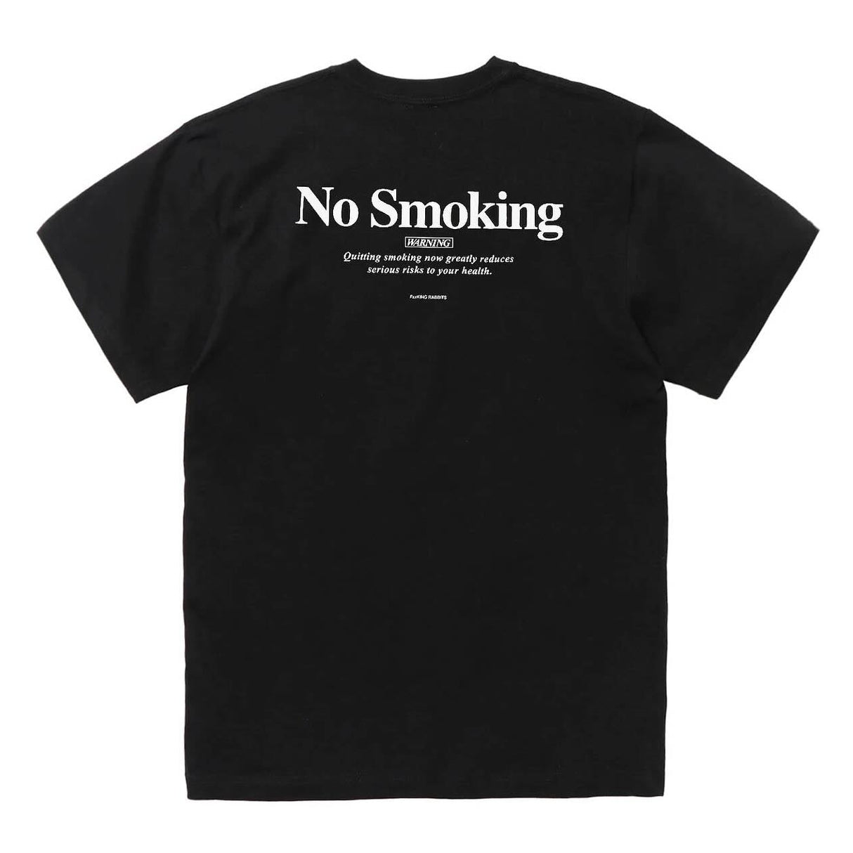 Black FR2 embroidery smoking art T-shirt featuring detailed embroidered design on the front, casual streetwear apparel.
